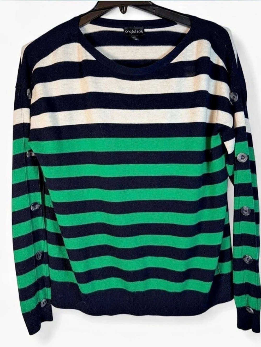 long tall sally Striped Wool Blend Sweater Size Medium Like New
